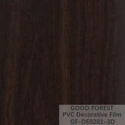 Decoratieve Zwarte pvc-Film 1260mm - 1330mm Breedte Houten Korrel