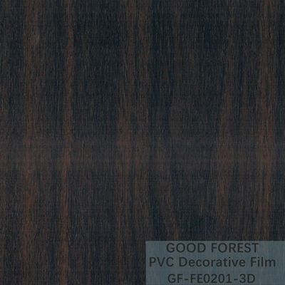 Decoratieve Zwarte pvc-Film 1260mm - 1330mm Breedte Houten Korrel