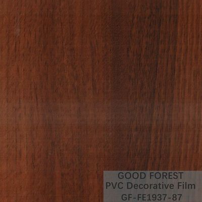 ODM de Binnenlandse Film die van pvc Decoratieve Houten Korrel Rode Kleur verschroeien