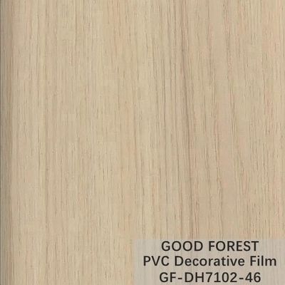 OEM van de de Filmblaar van Korrel Houten pvc Decoratief Lichtgeel Kleurentype