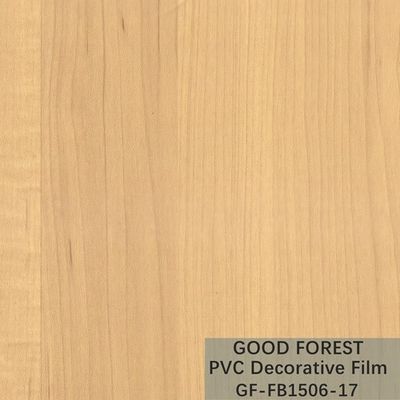 OEM van de de Filmblaar van Korrel Houten pvc Decoratief Lichtgeel Kleurentype