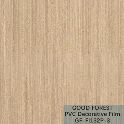 OEM van de de Filmblaar van Korrel Houten pvc Decoratief Lichtgeel Kleurentype