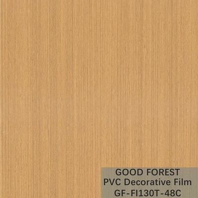 OEM van de de Filmblaar van Korrel Houten pvc Decoratief Lichtgeel Kleurentype