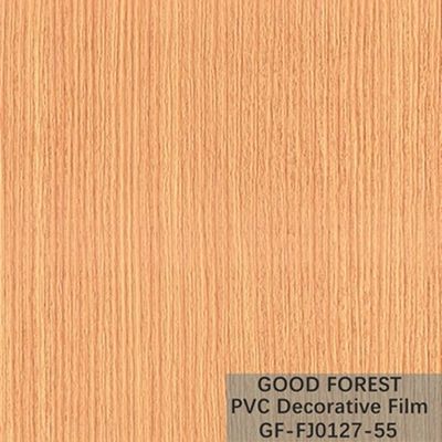 OEM van de de Filmblaar van Korrel Houten pvc Decoratief Lichtgeel Kleurentype