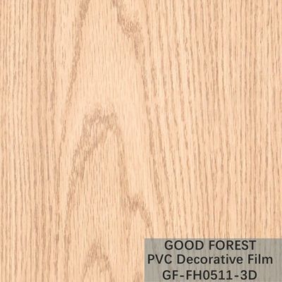 OEM van de de Filmblaar van Korrel Houten pvc Decoratief Lichtgeel Kleurentype