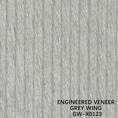 ISO-Decoratie 3100mm Gebouwd Houten Vernisje Ongebruikelijk Wing Exotic Grain Grey Color