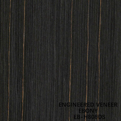 Deur Gezicht Simulatie Ebbenhout Fineer H808DS Straight Grain Dubbele Kleur 2500-3100mm