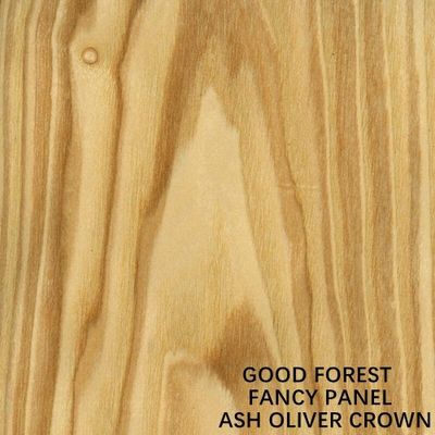 MDF de Buitensporige Raad Natuurlijk Ash Oliver Wood Veneer Crown Grain 9mm/18mm Dikte Standaardgrootte kan verf-Vrij zijn