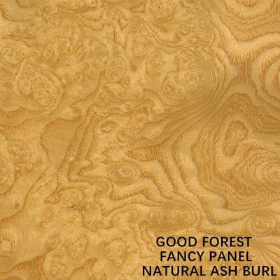Verlengde Grootte 2745mm Onder ogen gezien Natuurlijke Ash Burl Wood Veneer Paint Free-Comité Hand die voor Hoteldecoratie verbinden