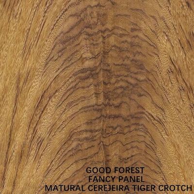 Speciaal Cerejeira Tiger Crotch Wood Veneer 2440x1220 2745mm voor Hotel