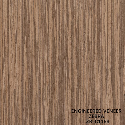 Rechte zebra gereconstitueerd houten fineer binnenhuis decoratief bord 2500mm