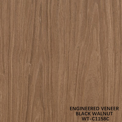 Gereconstitueerd hout fineer walnoot plat gesneden kroonkorrel 0,15-0,6 mm Bruin Voor deur
