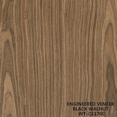 Gereconstitueerd hout fineer walnoot plat gesneden kroonkorrel 0,15-0,6 mm Bruin Voor deur