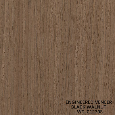 Herstelde American Walnut Wood Veneer 0.15-0.60mm Op maat gemaakte Service Quarter Cut Fijne Lijn Voor Decoratie