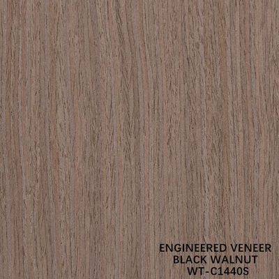 Herstelde American Walnut Wood Veneer 0.15-0.60mm Op maat gemaakte Service Quarter Cut Fijne Lijn Voor Decoratie