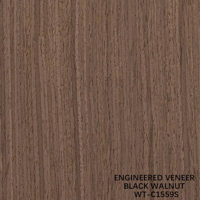 Herstelde American Walnut Wood Veneer 0.15-0.60mm Op maat gemaakte Service Quarter Cut Fijne Lijn Voor Decoratie