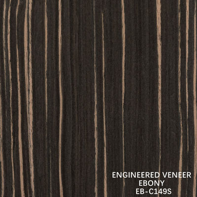 Recht Ebony gekleurde ingenieur hout fineer voor fancy multiplex 640-1220mm Breedte Splicing