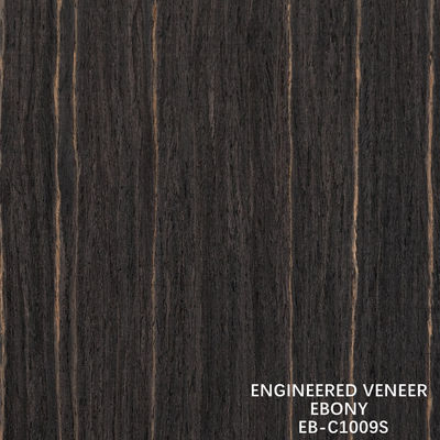 Recht Ebony gekleurde ingenieur hout fineer voor fancy multiplex 640-1220mm Breedte Splicing