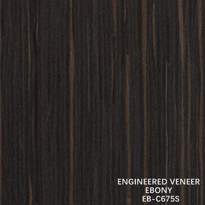 Recht Ebony gekleurde ingenieur hout fineer voor fancy multiplex 640-1220mm Breedte Splicing