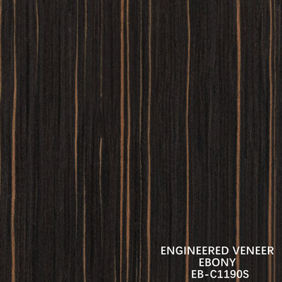 Recht Ebony gekleurde ingenieur hout fineer voor fancy multiplex 640-1220mm Breedte Splicing