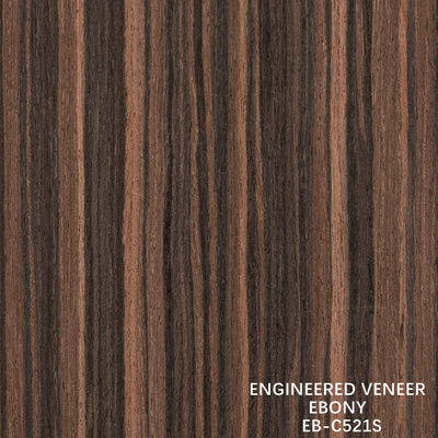 Recon Ebony Wood Veneer Slice Cut Rect Grain Double Color Voor deuren en kasten Gezicht Decoratie