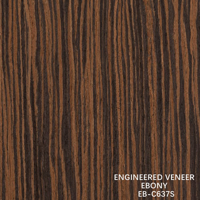 Recon Ebony Wood Veneer Slice Cut Rect Grain Double Color Voor deuren en kasten Gezicht Decoratie