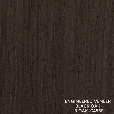 Fancy Engineered Wood Veneer Zwarte Eik Rechte Graan Slice Cut Splicing 1220mm
