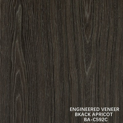 Top A Ingenieur hout fineer gewassen zwart abrikoos kroon graan donkere kleur voor hotel kast decoratie