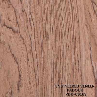 Ingenieur Hout Veneer Padouk Rechte Graan Slice Cut Technieken Dikte 0,5 mm Voor Kasten Gezicht