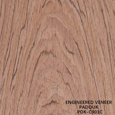 Herstelde hout fineer roze hout kroon gesneden rode kleur lengte 2200-3100mm voor voor binnendeuren China Factory