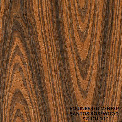 Gelamineerde Santos Rosewood Hout Veneer Kroon Korrel Dikte kan worden aangepast 0,15-1,8 mm Voor Voor Kasten Gezicht