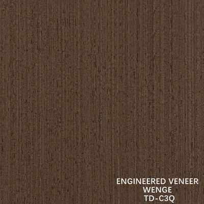 Recon Wenge hout fine-line veneer dikte 0,15-1,8 mm gevlochten achterkant voor binnendeuren en ramen