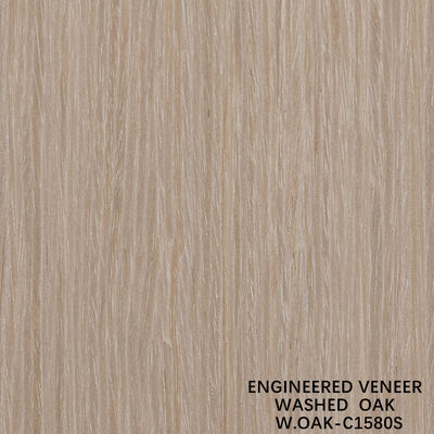 Gereconstitueerd Gewassen Eikenfineer Snee Gesneden Technieken Verticale Nerf Standaard Formaat 2500*640mm Binnen Decoratiepaneel W.OAK-1439S / 1580S / 1591S