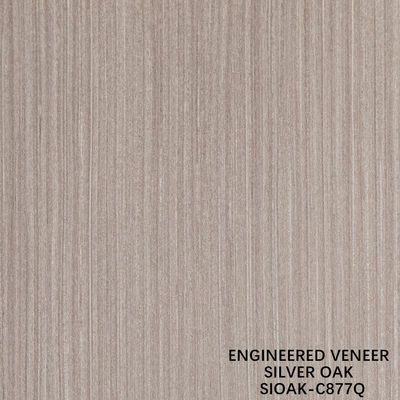 Gesneden gereconstitueerd zilver eikenfineer Lengte 2500-3100mm Kan worden aangepast voor wandbekleding SOAK--848Q/877Q/898Q/948Q/985Q
