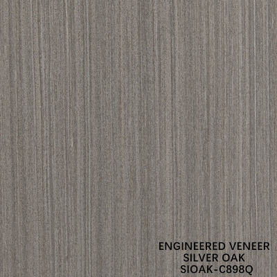 Slice cut gereconstitueerd zilveren eiken hout fineer lengte 2500-3100mm kan worden aangepast voor wandbekleding
