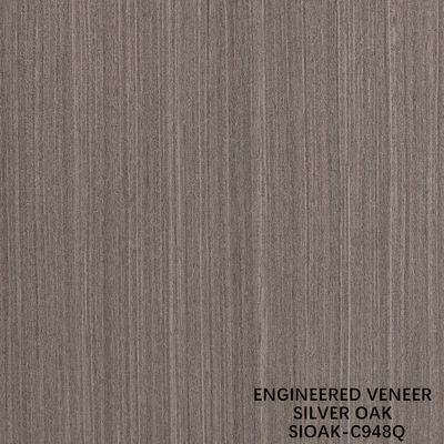Slice cut gereconstitueerd zilveren eiken hout fineer lengte 2500-3100mm kan worden aangepast voor wandbekleding