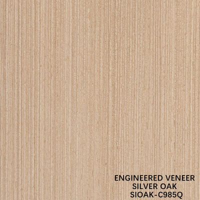 Slice cut gereconstitueerd zilveren eiken hout fineer lengte 2500-3100mm kan worden aangepast voor wandbekleding