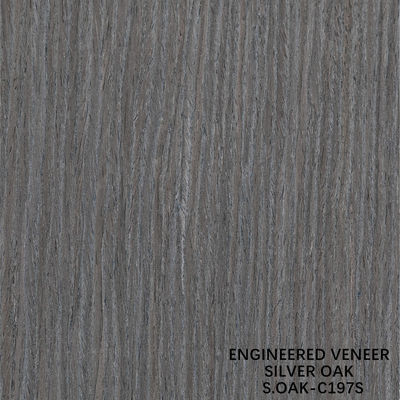 Fancy Engineered Wood Veneer Of Silver Oak Quarter Cut Voor Deur En Kas Gezicht Verlengd Grootte 3100mm