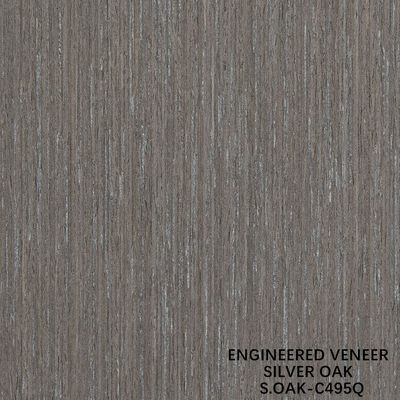 Fancy Engineered Wood Veneer Of Silver Oak Quarter Cut Voor Deur En Kas Gezicht Verlengd Grootte 3100mm