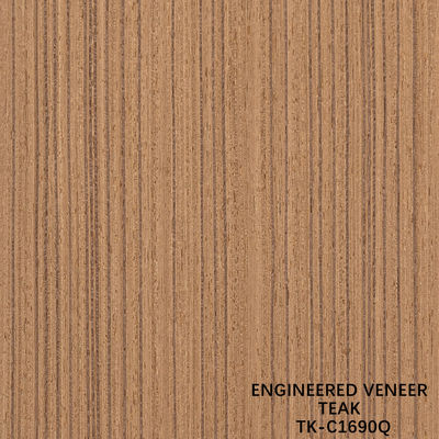 Kwartsnede van gefineerd teakfineer 2500*640mm Normale maat Rechte nerf voor hoteldecoratie TK-32Q/1690Q