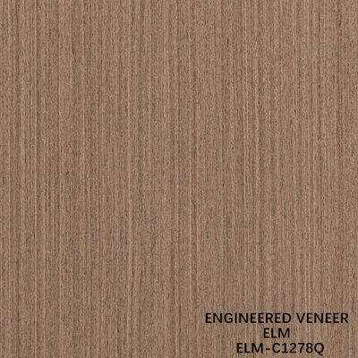 0.5mm Ingenieur Elm Hout Veneer Plaat Voor Fancy Panels 2500-3100mm Verlengde kwart Cut Kleur van Bruin ELM-580Q/125Q/1278Q