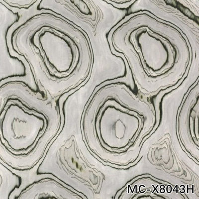 High-End Custom MC-X8043H Engineered Wood Veneer Of Muscovite Ring Grain Voor Muurpaneel