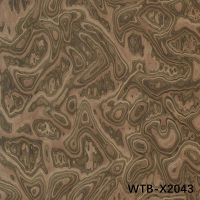 Herstelde zwarte walnootburl houten fineer WTB-X2043 0,15-0,55 mm voor binnendekoratieve platen