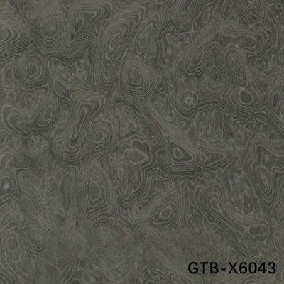 Simulatie hout fineer van grijze boom burl GTB-X6043 Verlengde grootte 2850mm Fleeced Back voor hotel wandpaneel