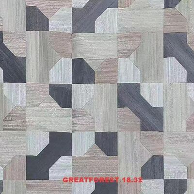 Artistiek Parket Hout Veneer 2500*640mm Handwerk Vaste vorm Aanpasbare kunst Splicing Voor Wandpapier