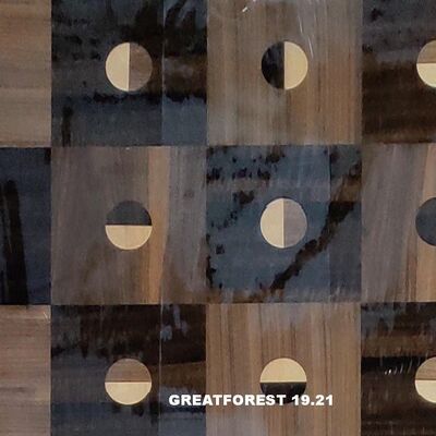 Artistiek Parket hout Veneer Symmetrische collage Geometrisch patroon Rijk aan kleur Houten schilderij 0,55 mm