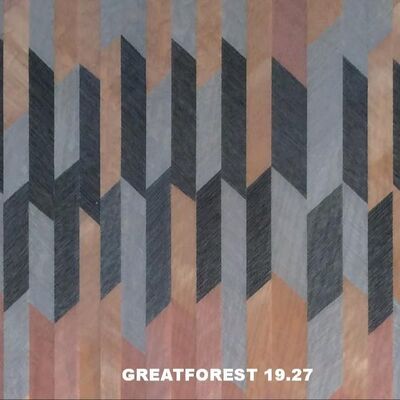 Artistiek Parket hout Veneer Symmetrische collage Geometrisch patroon Rijk aan kleur Houten schilderij 0,55 mm