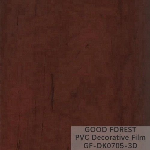 ODM de Binnenlandse Film die van pvc Decoratieve Houten Korrel Rode Kleur verschroeien