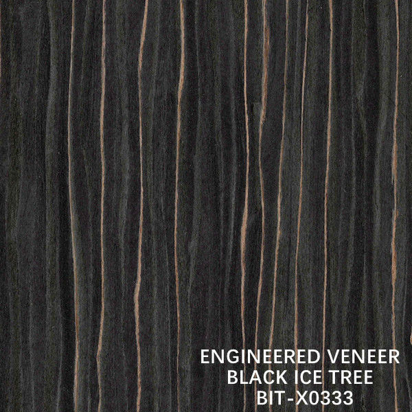 Sneed het decoratie Gebouwde Kwart van de de Ijzelboom van Ebony Wood Veneer X0333 Rechte Korrellengte 2500-3100 MM. Goede Kwaliteit
