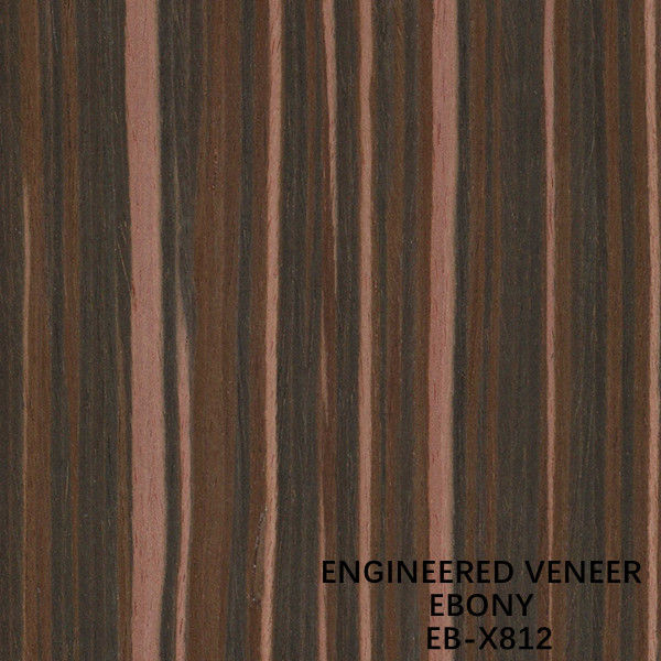 De aangepaste Dienst voor Opnieuw samengesteld Samengesteld Ebony Wood Veneer X812 sneed rechtstreeks Lichte die Kleur Terug voor deur wordt geschoren